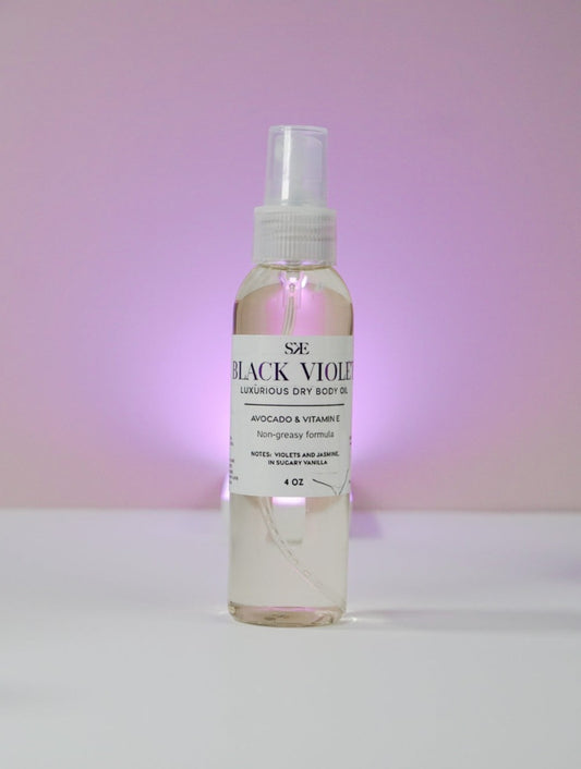 Skin Elix Black Violet Dry Body Oil www.skinelixx.com